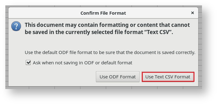 Mantenir el format CSV de l'arxiu